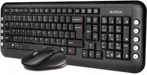 Клавиатура Мышь беспроводная A4 Tech GL-1630 USB black
