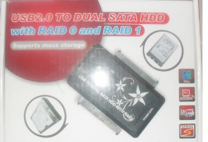 Адаптер D&L USB 2.0 на 2 sata 2,5б RAID 